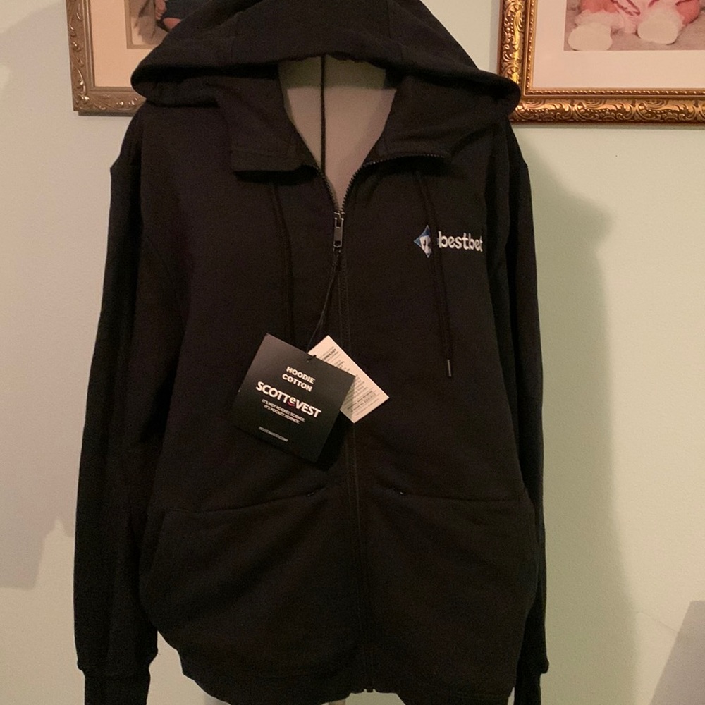 New Scott e Vest Black Hoodie best bet XL 21pocket